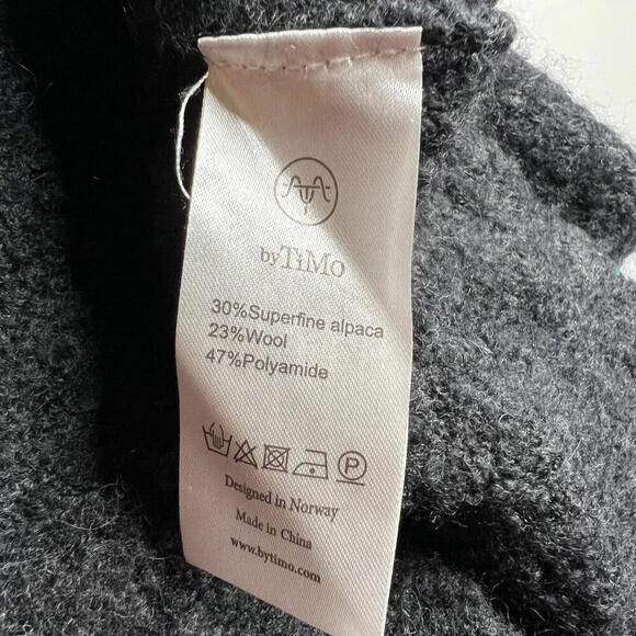 byTiMo Alpaca Wool Blend Long Sweater Dress Gray Size M – Designed in Norway - Picture 4 of 7